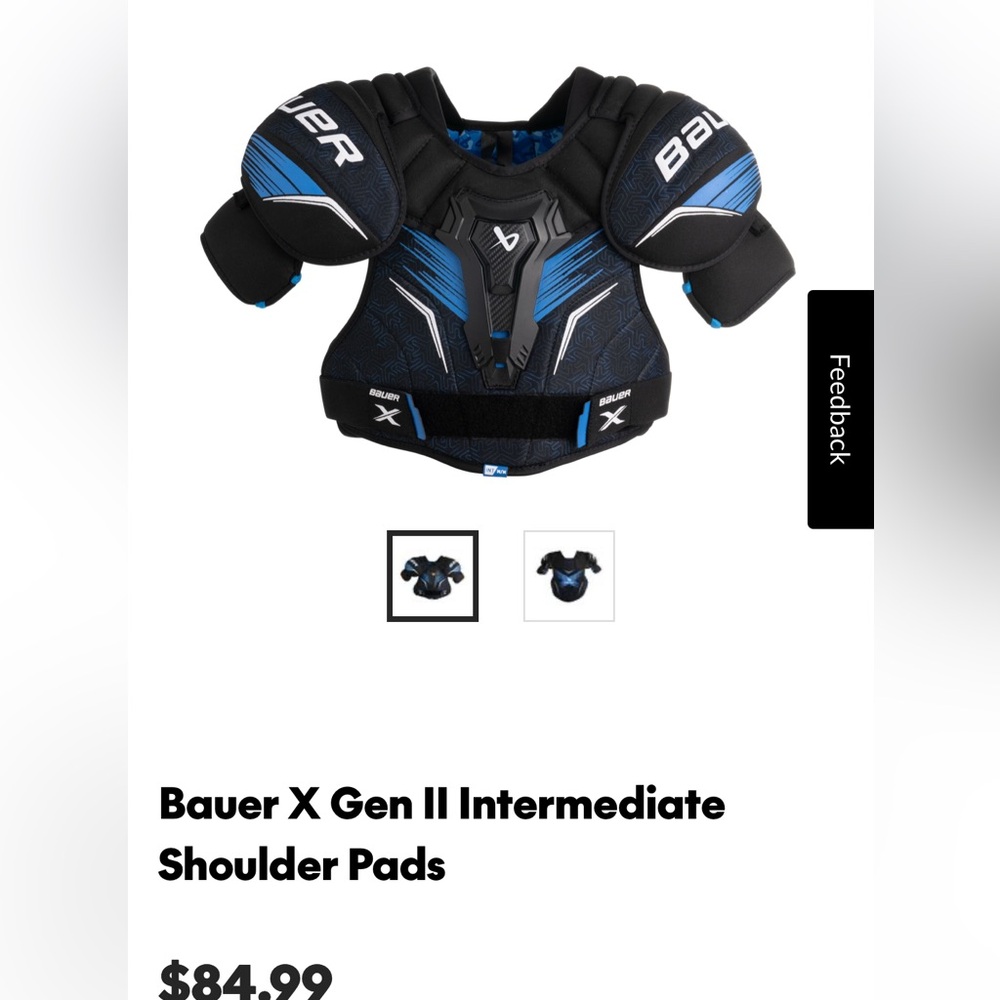 NWT Bauer Intermediate Medium hockey shoulder pads